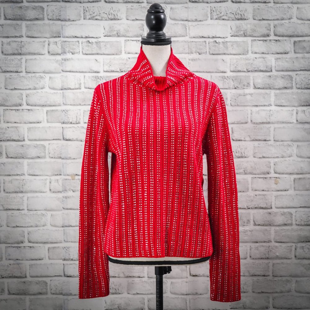 INC International Concepts Embellished Pullover, Small